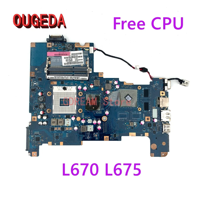 Материнская плата OUGEDA K000109880 для ноутбука Toshiba Satellite A660 A665 NWQAA LA-6062P HM55 rPGA988A DDR3 GT330M, 1 ГБ, полностью протестирована