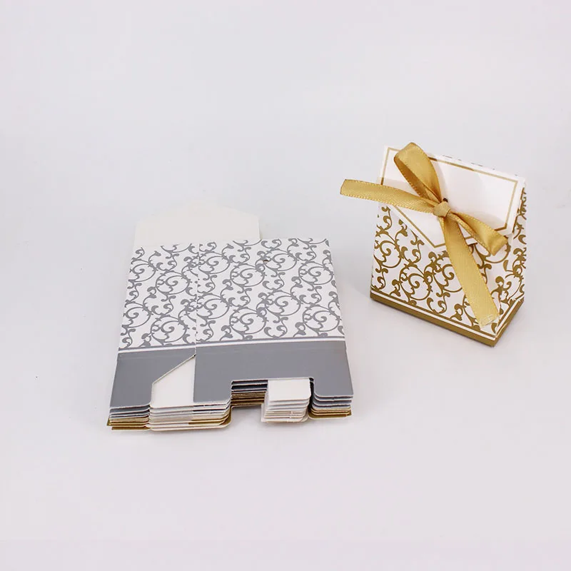 20/50/100 шт. золотая коробка для конфет свадьбы небольшая Подарочная упаковка дня