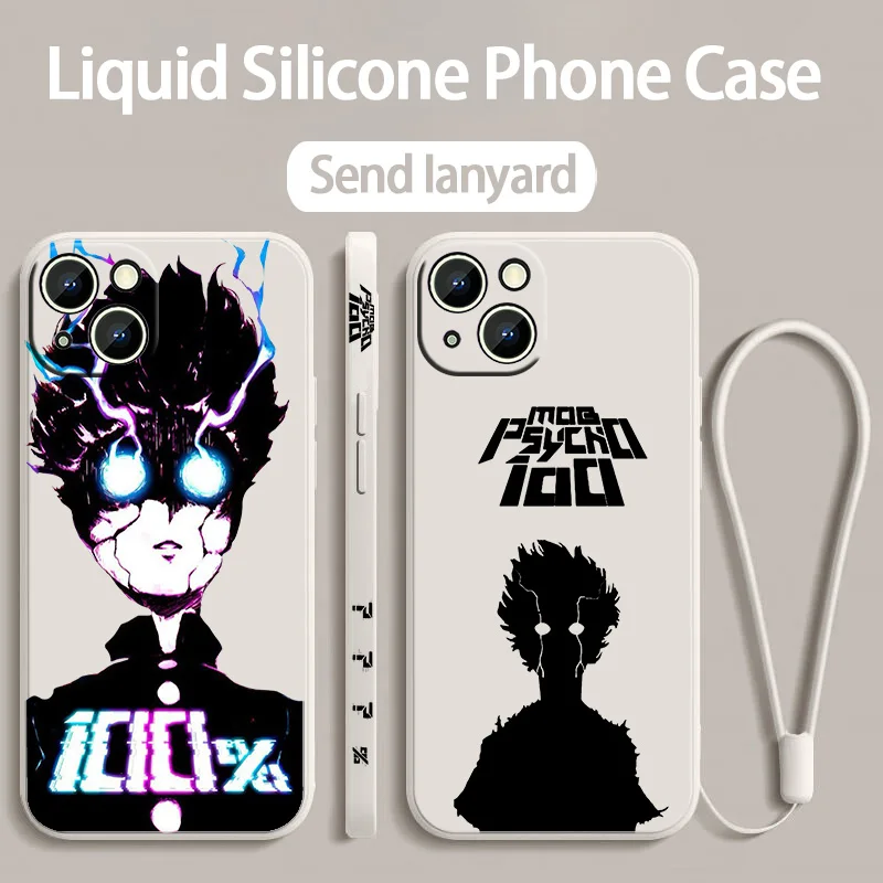 Mob Psycho 100 Anime Phone Case For OPPO Realme X50 X7 11 10 9i 9 8i 8 7 6S 6 Pro Plus Liquid Left Rope Soft Cover