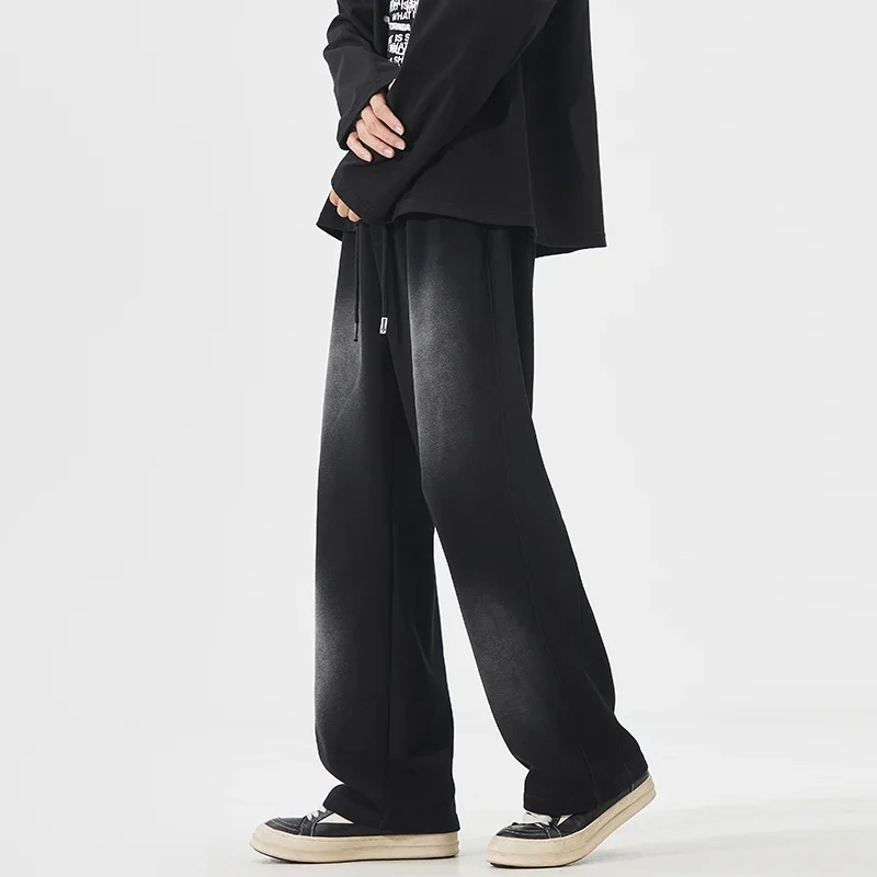 Корейские Модные Мужские Повседневные Спортивные Штаны Классические Черные