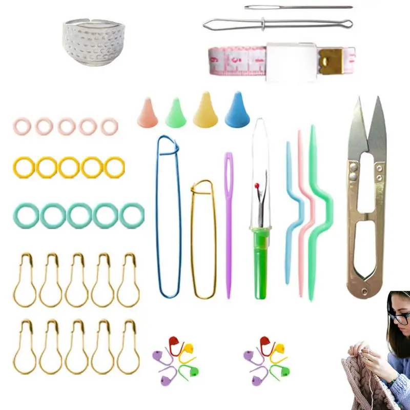 

Crochet Hooks Crochet Needle Accessories Crochet Kit Ergonomic Knitting Needles Stitches Marker DIY Hand Knitting Craft Art