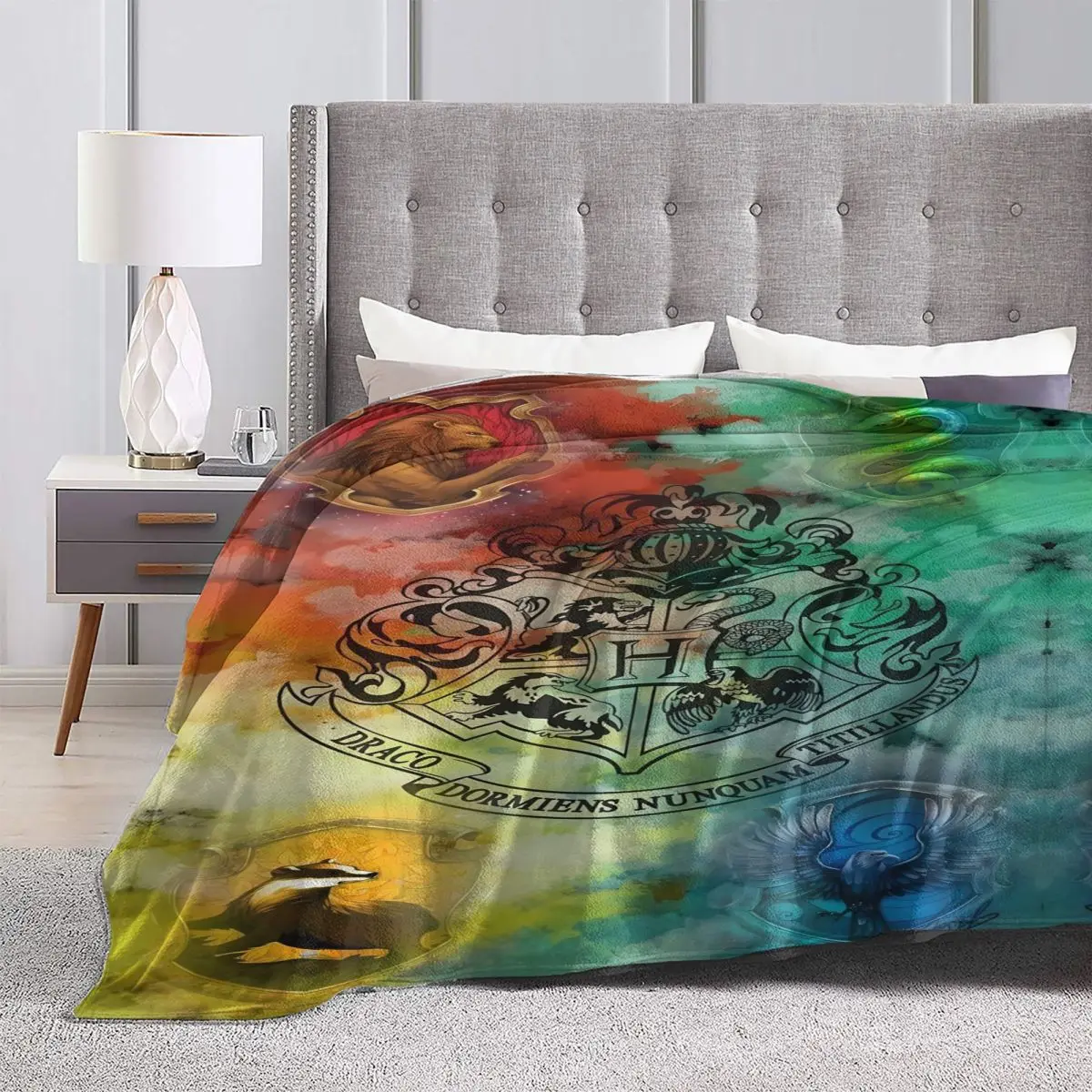 Одеяло Harrys Potters теплое мягкое уличное трендовое плюшевое одеяло для домашнего