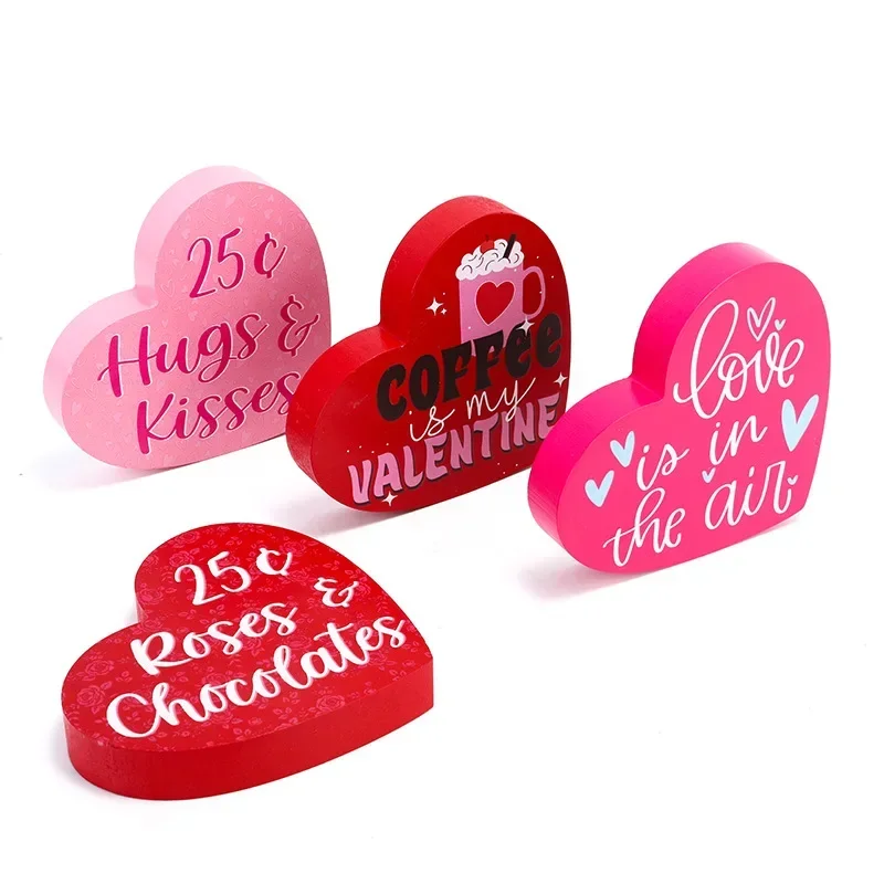 

Wooden Valentine Party Craft Love Heart Confession Ornaments Romantic Wedding Party DIY Happy Valentine Day Decor For Home 2024