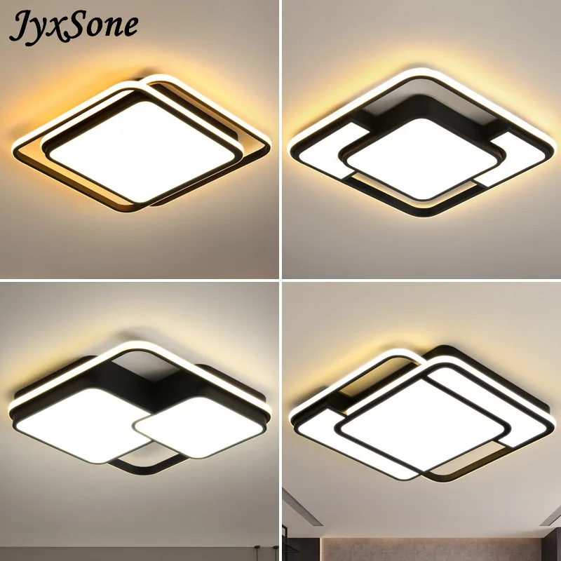 $103.47 2022 Chandelier Nordic Modern Ceiling Lamp Rectangular Simpl Dimmer Minimalist Decorative for Living Bedroom Dining Room Lights