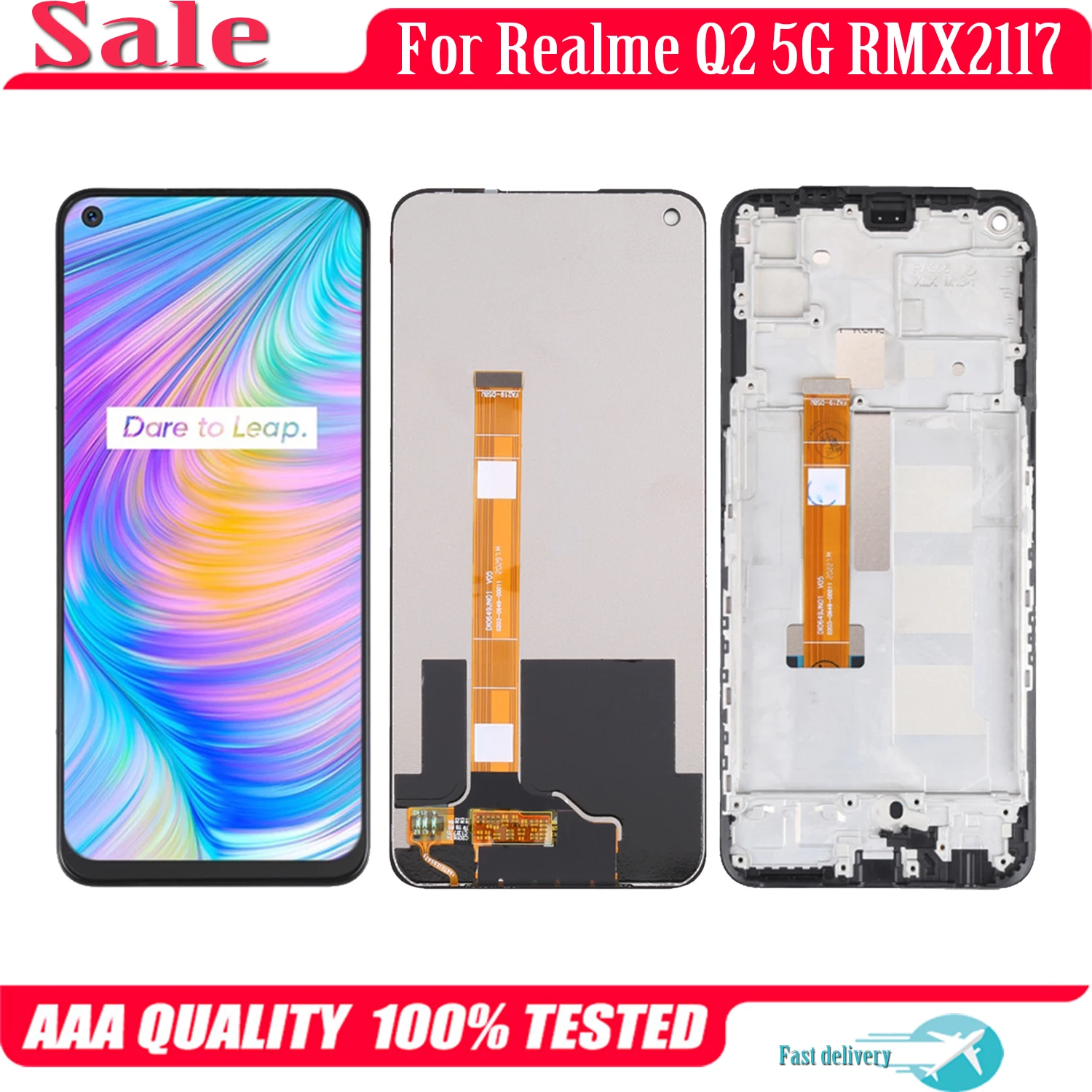 

Original Display Replace 6.5'' For Realme Q2 5G RMX2117 LCD Touch Screen Digitizer Assembly
