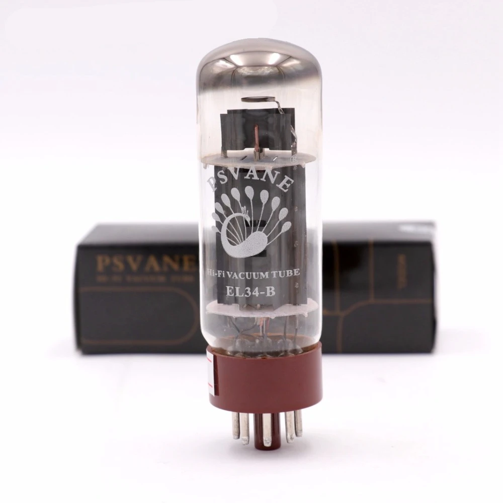 Фото T-016 PSVANE HIFI EL34B Вакуумная лампа, замена 6CA7 EL34 для Hi-Fi аудио, винтажных ламповых усилителей, DIY, заводская проверка и подбор №1