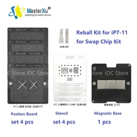 amaoe bga reballing stencil kit for iphone 7g 7p 8g 8p x xs max 11pro max cnc motherboard swap cpu nand baseband eeprom tool