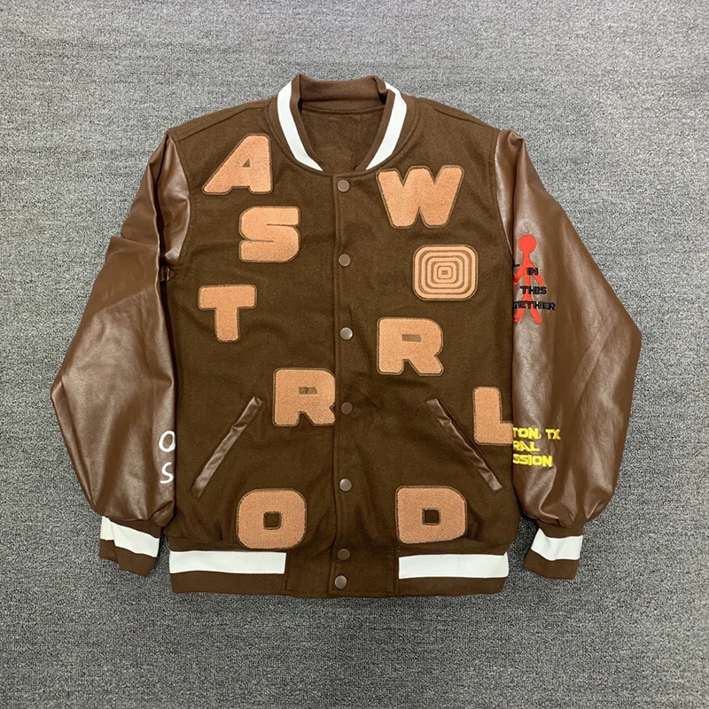 

Warm Travis Scott Ts Cactus Smile Earth Cotton Jacket Jacket Outdoor Men Women 1:1 Essentials for Autumn Winter