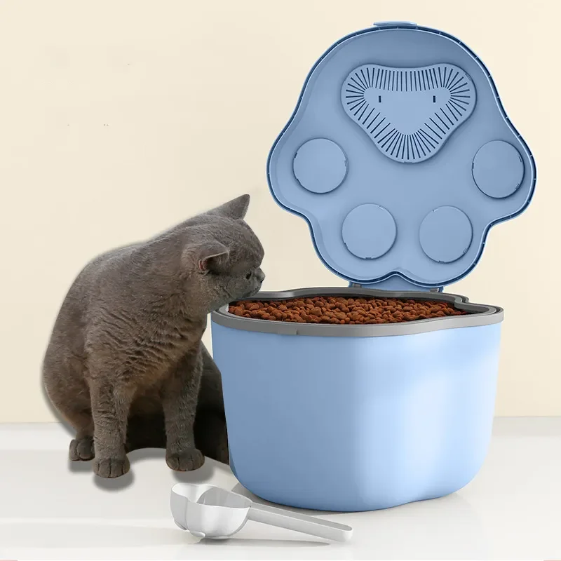 

4-6kg Pet Food Storage Container Moisture-proof Cat Dry Food Storage Bucket Plastic Storage Box for Storaging Pet Snacks 2022