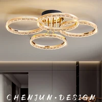 chandelier ceiling golden round link chandeliers ceiling 2022 chandeliers into the hall and living room remote control dimming