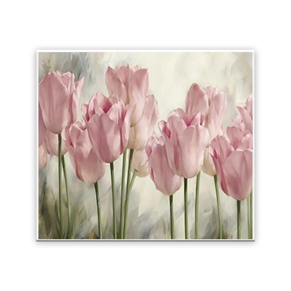 

100% handmade art work living room decoration realism flower oil painting