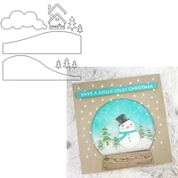 slope cloud trees house metal cutting die stencil scrapbook album for gift card making handcrafts decortion new 2022