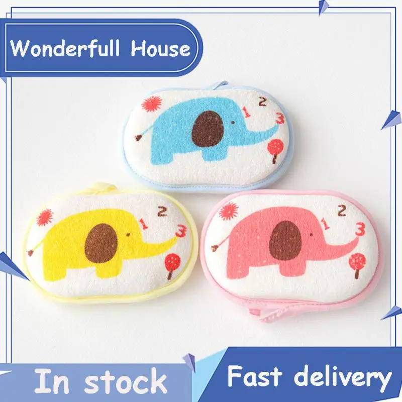 

Cute Newborn Sponge Baby Bath Sponge Body Wash Towel Bath Ball Elephant Pattern Soft Sponge Bath Cotton Bsthing Supplies Baby