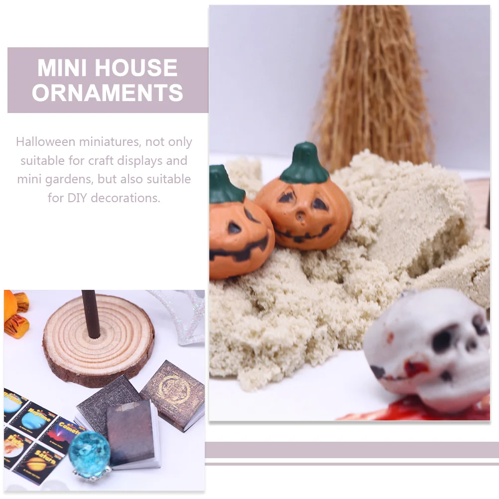 Хэллоуин Миниатюры Аксессуары Украшения Комплект Дом Игрушки Весла Деревенский