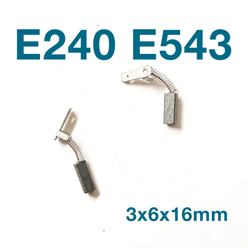 Углеродная щетка E240 E543 с гнездом, гравировальная машина, углеродная щетка 3x6x16 мм, аксессуары для гравировального станка, замена