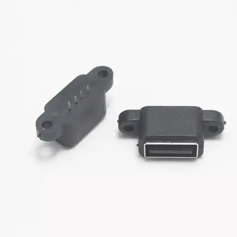 1 шт. водонепроницаемый разъем USB 2,0 для зарядки и передачи данных со встроенным интерфейсом