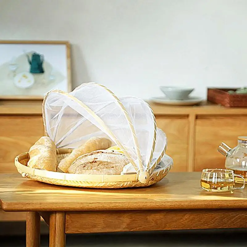

Food Cover Tent Basket High Quality Material Lightweight Sturdy Food Tent Basket Easy To Use And Clean For Home Restaurant