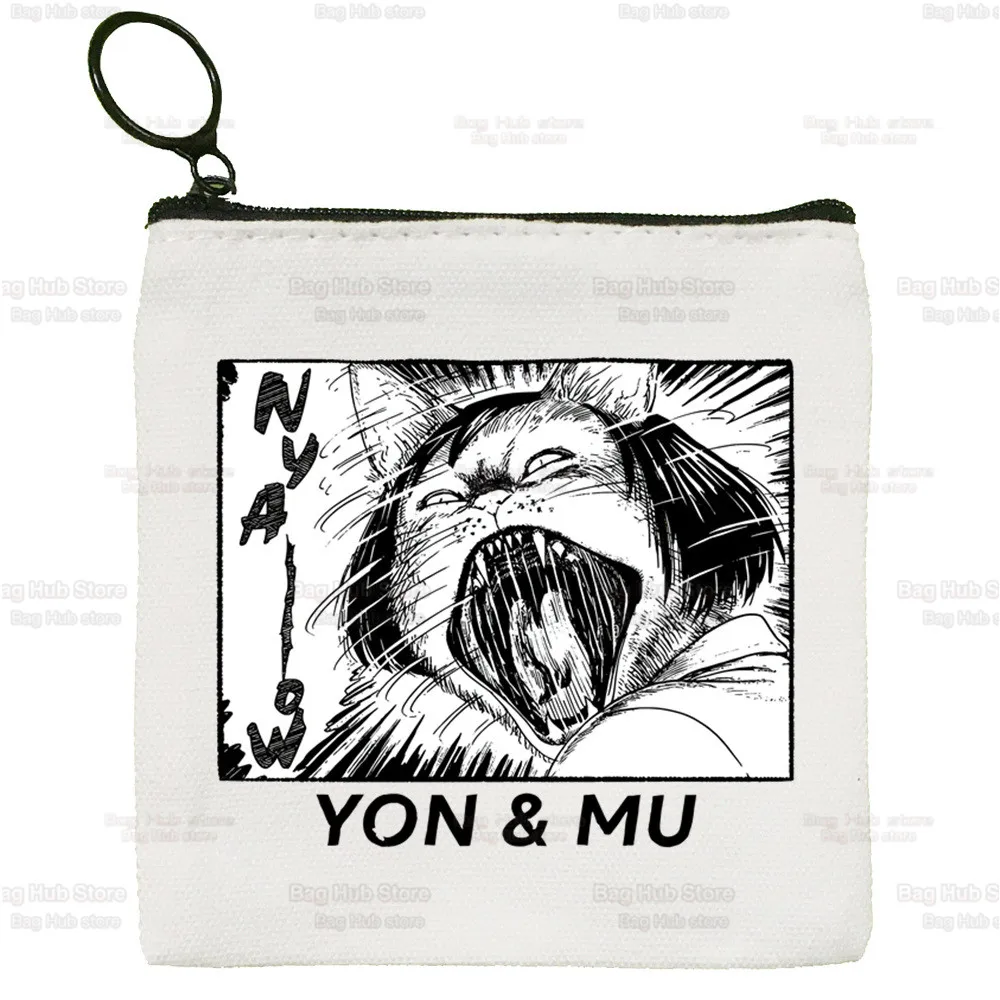 Junji Ito Cartoon Solid Color Canvas Tomie Horror Anime Coin Purse Small Zipper Terror Japanese Manga Key Bag Hand Gift Bag
