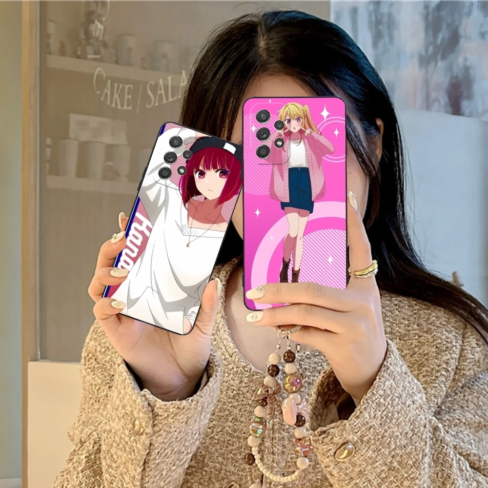 Oshinoko AI милый чехол для мобильного телефона Samsung Galaxy A91 73 71 70 54 53 52 34 24 23 21 S 5G черный