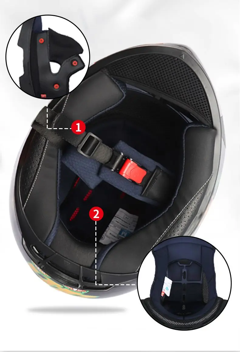 Best Selling Motorcycle Helmet Full Face Racing F1 Venom Head Circumference Safety Cap Anti-fog Windshield Moto Helmets 2022 enlarge