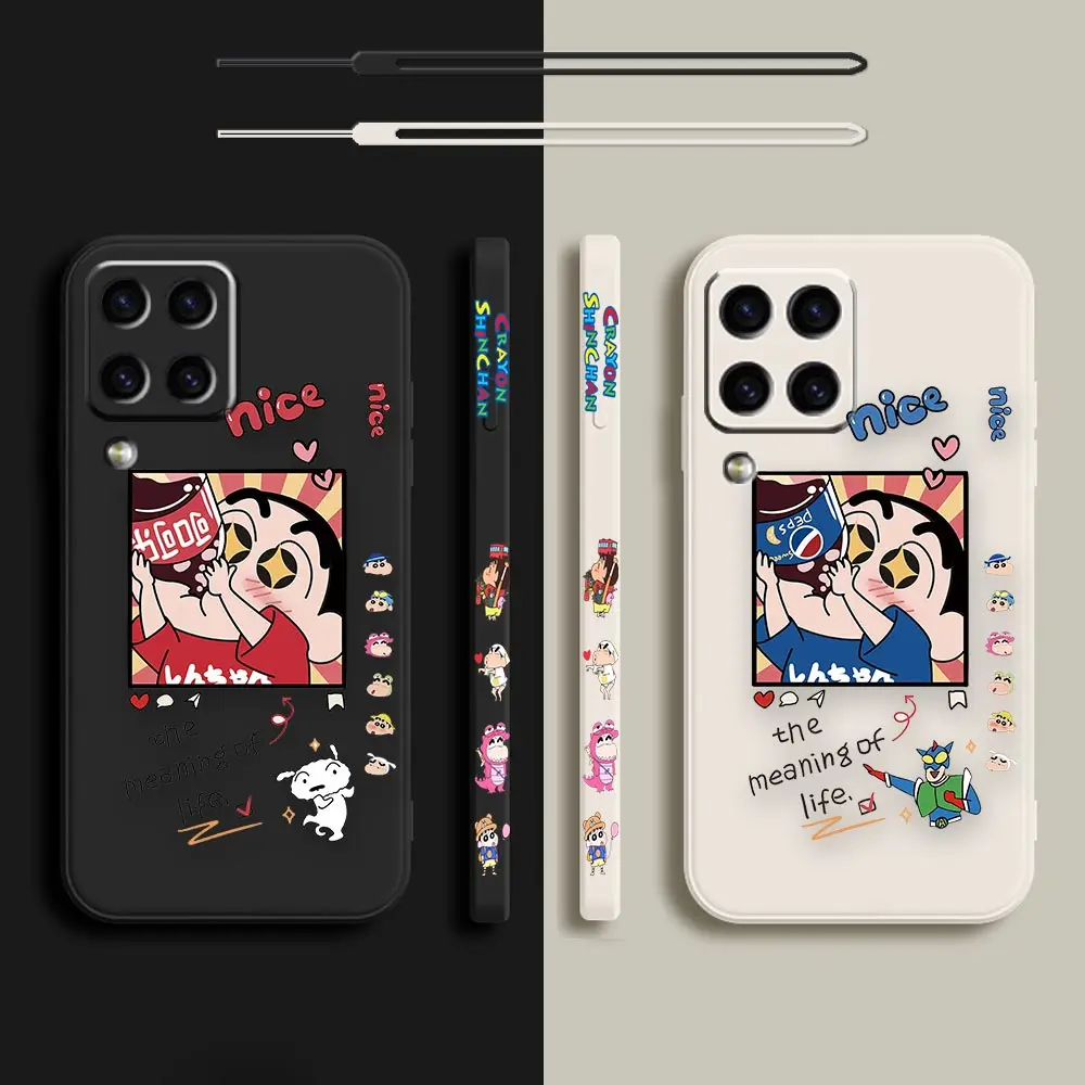 

Cute Crayon Shin Chan Cartoon Case For Samsung M62 M53 M52 M51 M33 M31 M30 M21 M20 M10 Note 20 10 9 8 Ultra Plus Lite 5G Cover