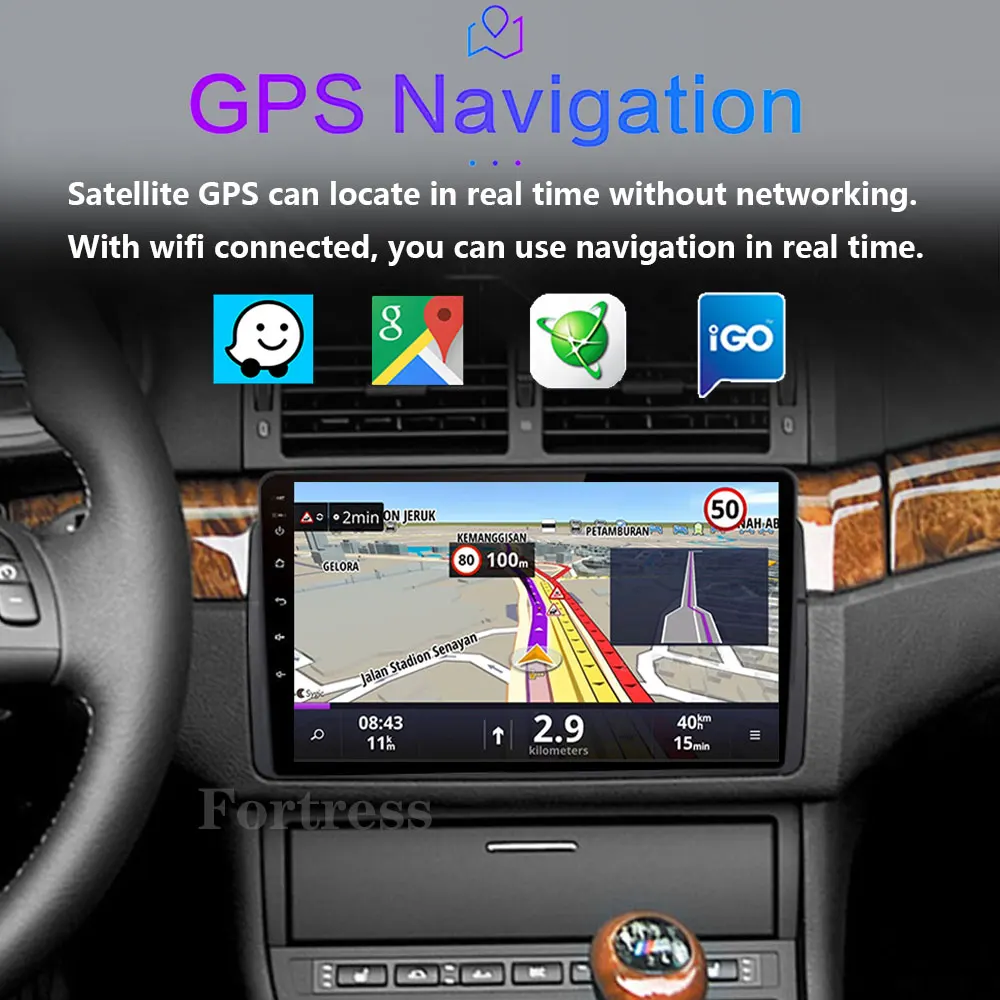 Фото 9-дюймовый Android 16 с поддержкой Wireless Carplay для BMW E46 M3 318/320/325/330/335 1998-2005, автомобильный радиоприемник, видеоплеер, сенсорный экран, 4G WiFi №5