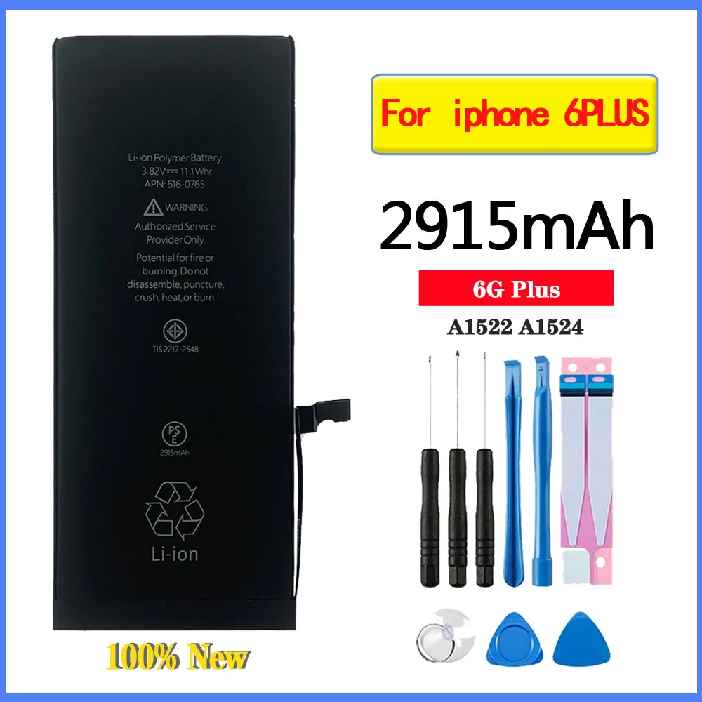 

100% Orginal High Capacity Mobile Phone Battery For IPhone 6Plus 6G Plus Replacement Bateria High Quality Replacement Battery