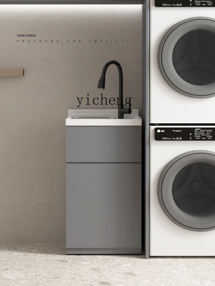 Шкаф для умывальника Yhl маленькой квартиры балкона ультраглубокая раковина из