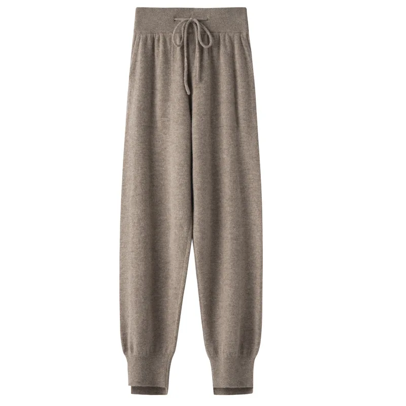 

Thickened Pure Wool Pants Women Wear High Waist Cashmere Harem Pants Radish Pants Grandma Pants Feet Pants.