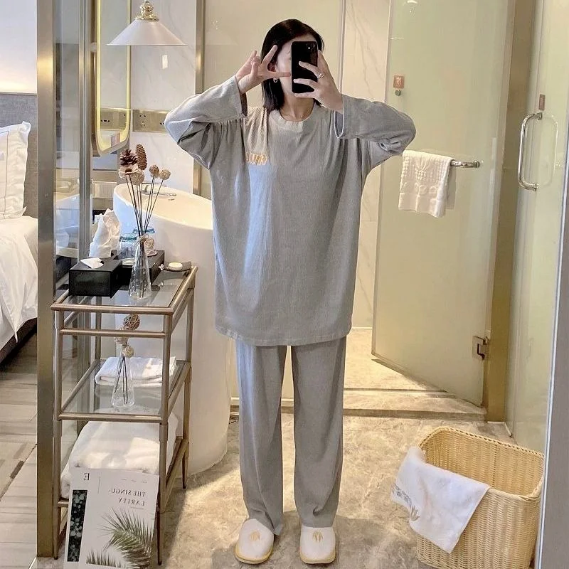 QWEEK Women's Summer Large Size Set Suits with Shorts Pajamas Comfortable and Loose Cartoon Print Pijamas Pyjamas Sleepwear Cute