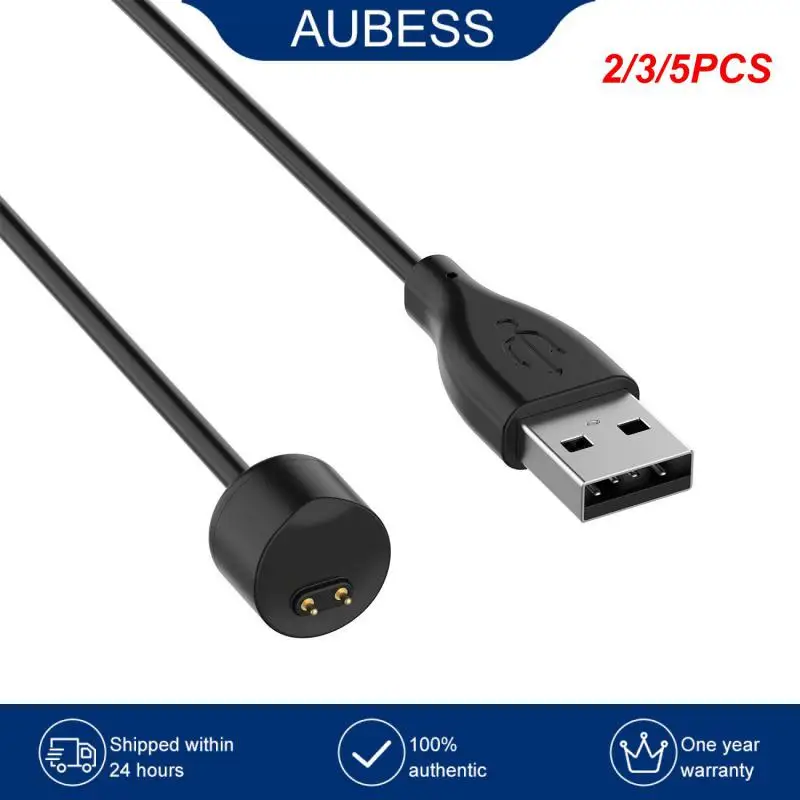 

2/3/5PCS Black Magnetic Charging Cable Suitable Cable Accessories Durable Data Cable For Mi Band 5 5v Usb Charger Wire Cable