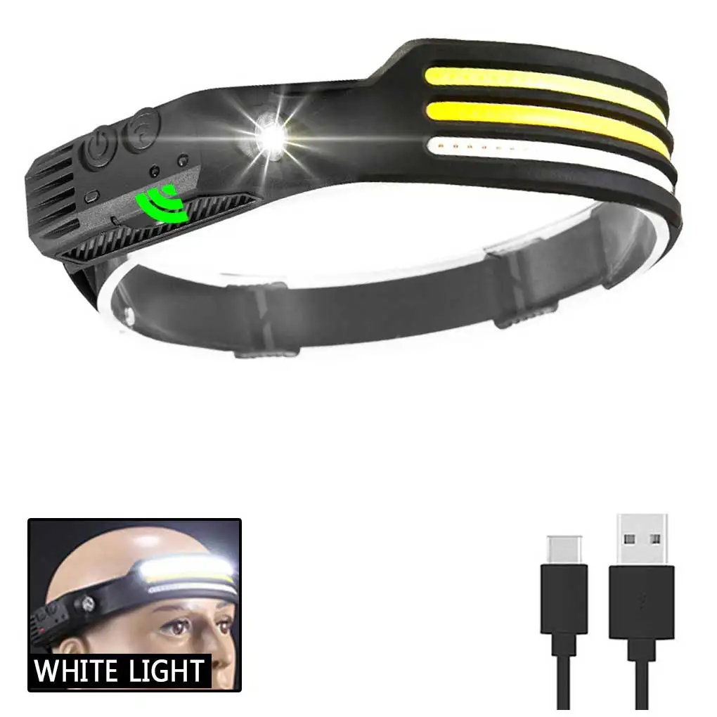 

350lm Rechargeable Headlamp Traveling Night Fishing Head Torch Waterproof Adjustable Headlight Outdoor Equipment White