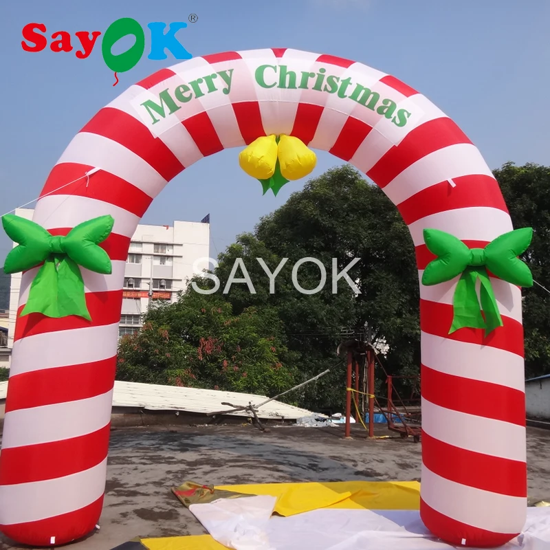 W6.56xh6.56ft надувная Рождественская декорация АРКА с рождественским декором
