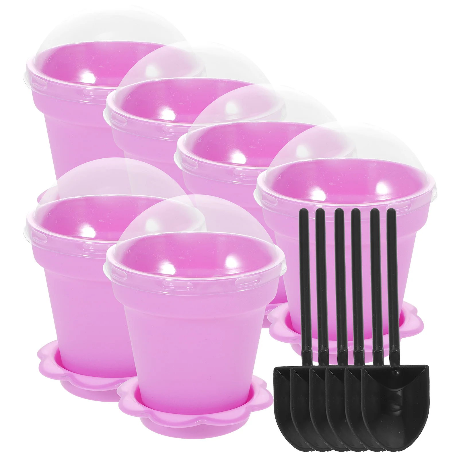 

Planter Cake Cups Plastic Terrarium Flower Pots Container Ice Cream Bowls Home Supplies Sundae Nursery