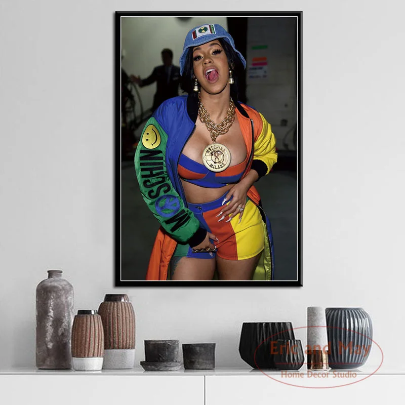 

Cardi B Rap Music Singer Rapper Hip Hop Posters And Prints Canvas Painting Wall Pictures For Living Room Decorative Home Decor