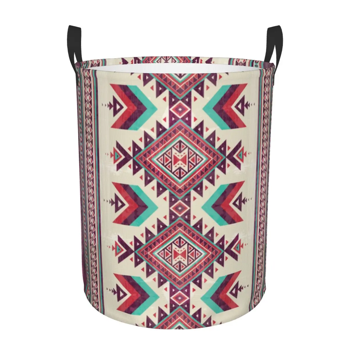 Корзина для белья Navajo с геометрическим узором и Индийским принтом большая