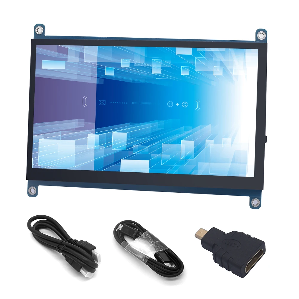 

7-inch Monitor 1024x600 Secondary Screen HDMI-compatible for Raspberry Pi 4/3 Touch Version Capacitive Screen