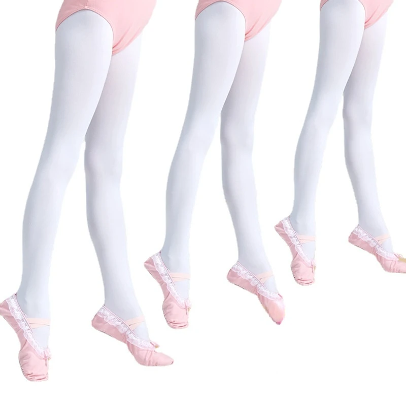 

Quality Nylon Girl Kids Custom Top Dance Pantyhose Ballet Dances Tights for Girls Footed White Dancing Socks