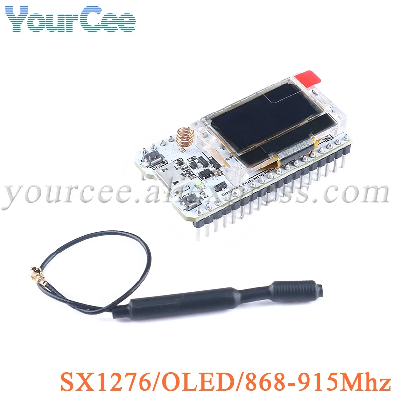 Макетная плата с антенной для Arduino ESP32 SX1276 LoRa 868 МГц/915 МГц 0 96 дюйма синий Oled-дисплей