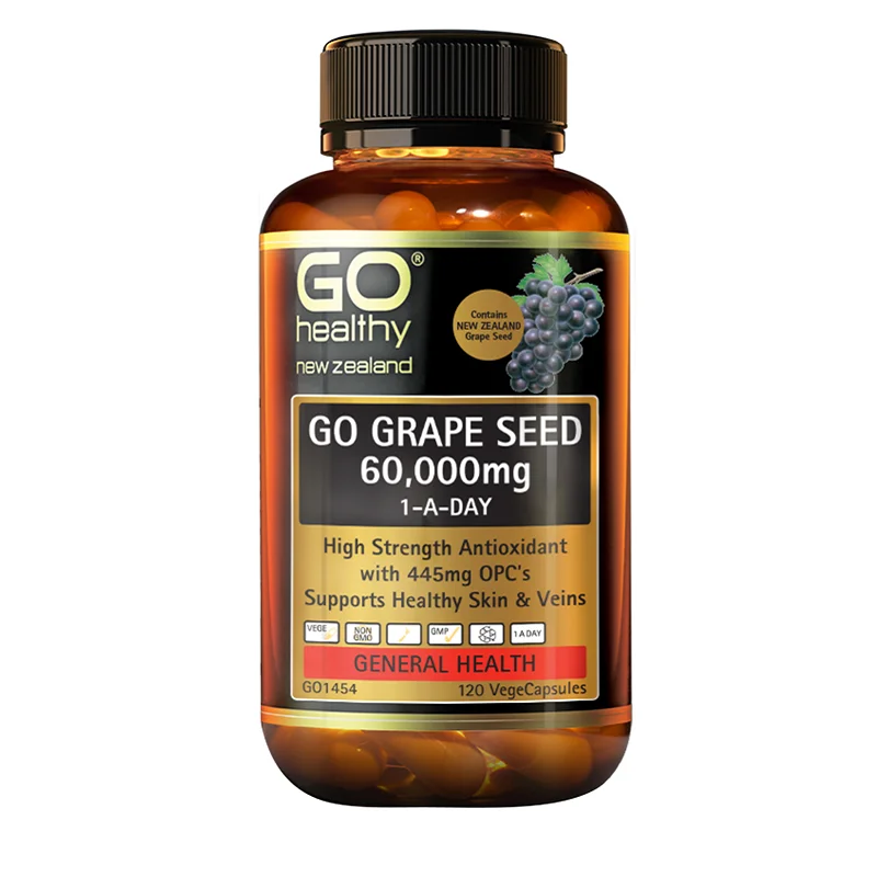 

NewZealand Go Healthy High Strength Grape Seed 60000mg 120S Women Beauty Skin Care