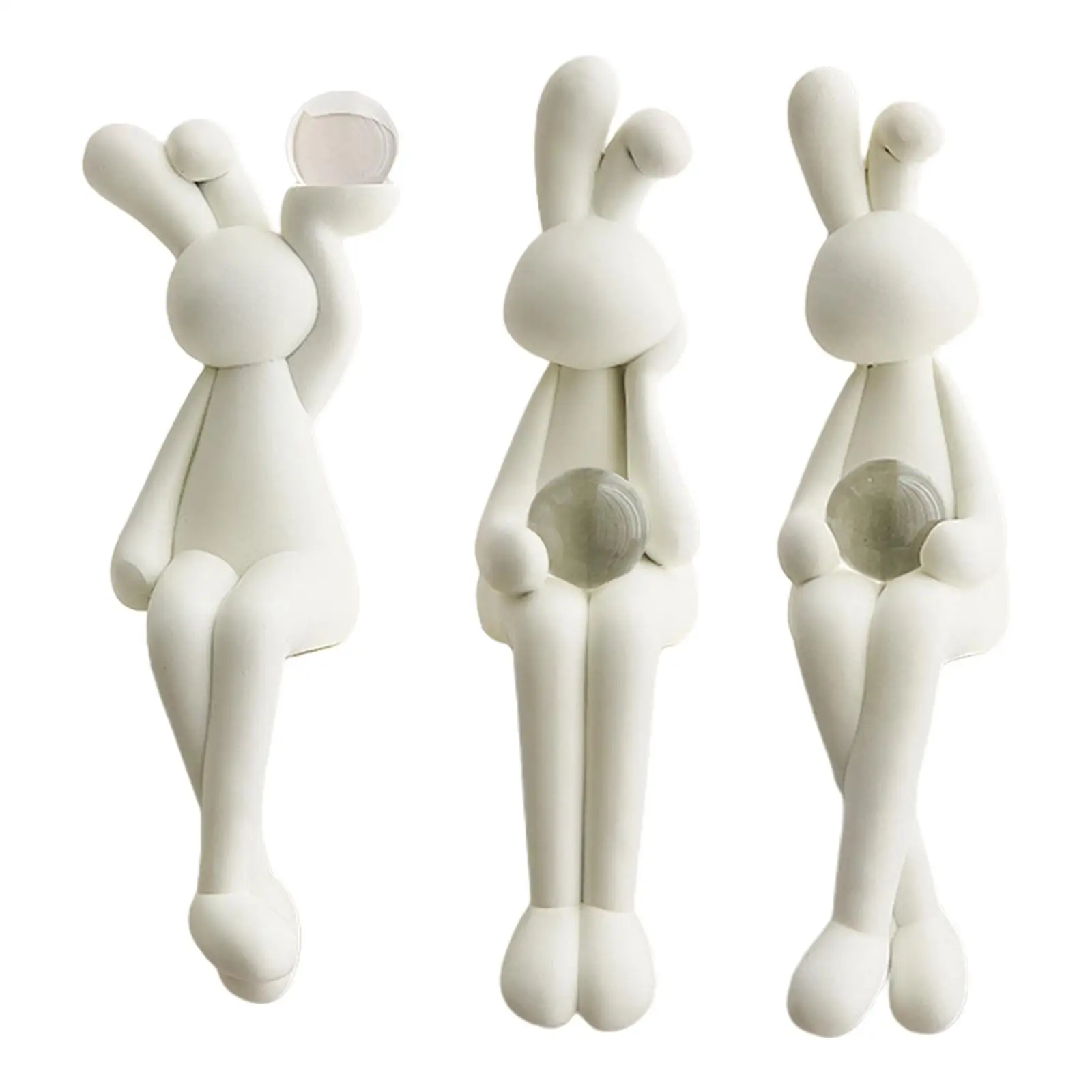 

Полимерная скульптура кролика, статуя, декоративное современное искусство, украшение для дома, свадьбы