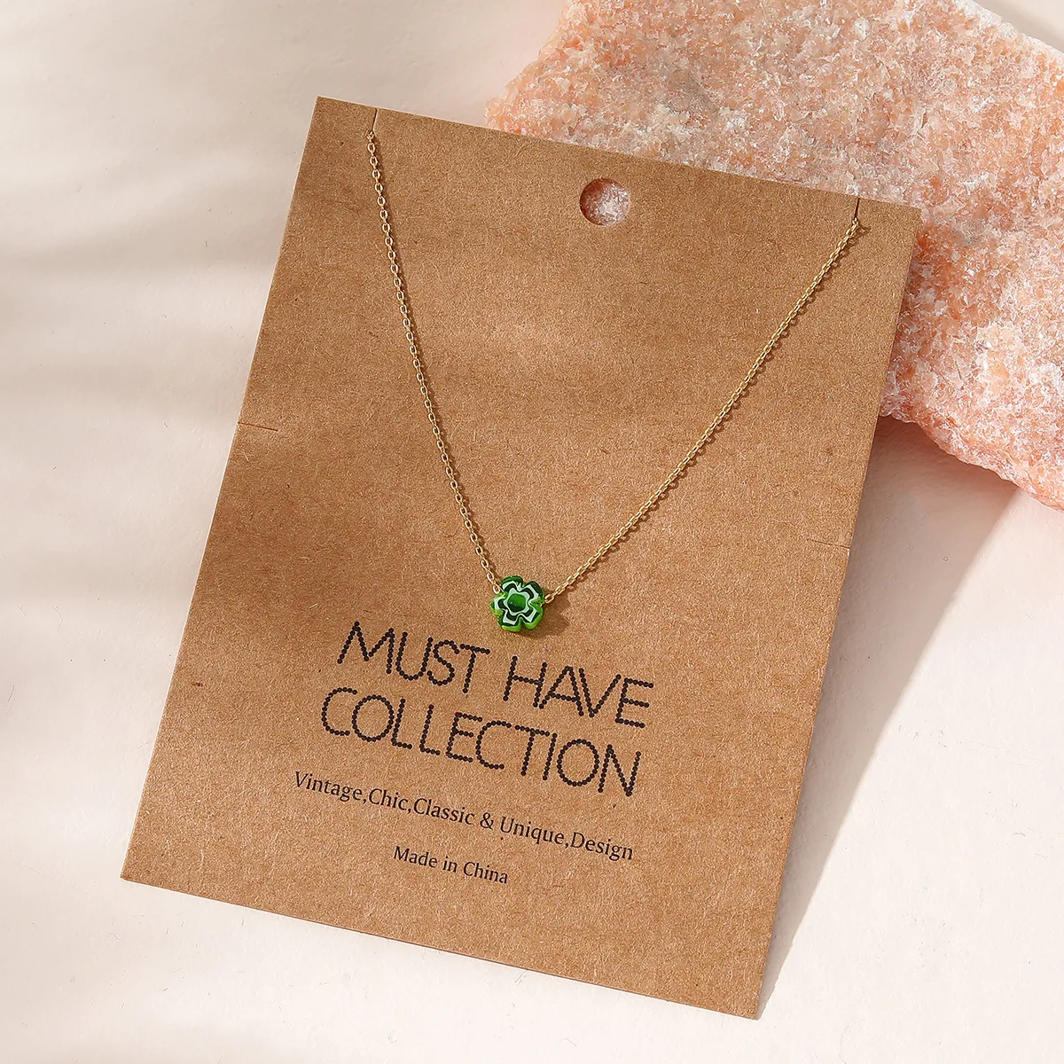 LUNA CHIAO модные ювелирные изделия стеклянный глазурь цветок простой дизайн кулон