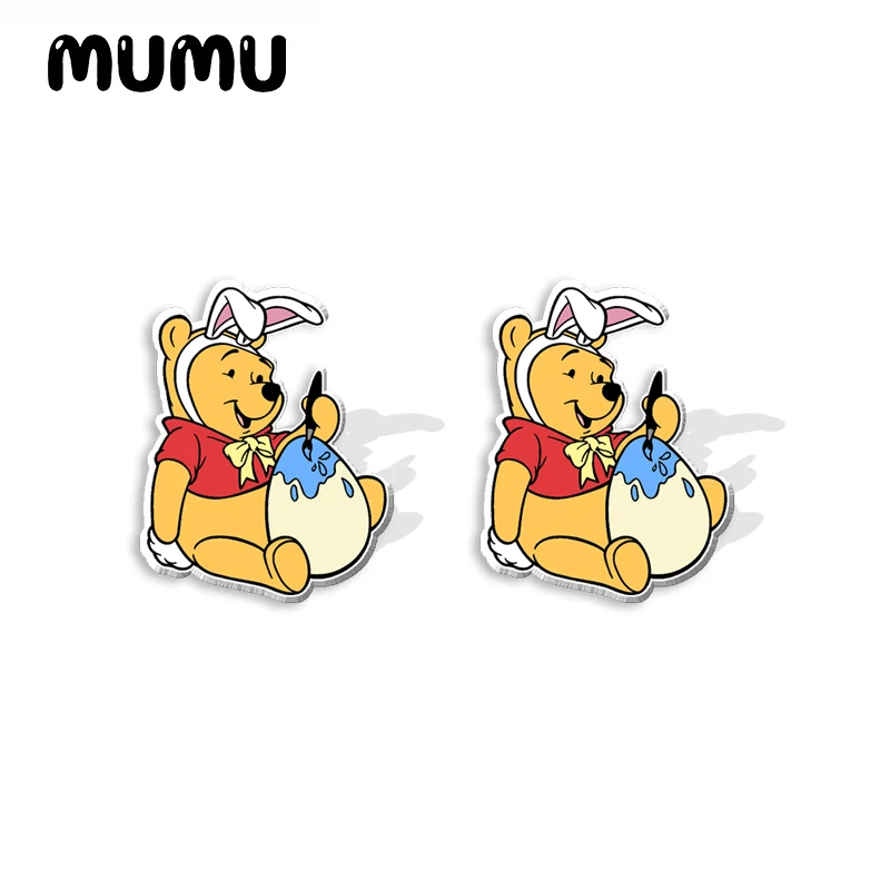 2024 Новые Пасхальные серьги-гвоздики с Микки и Минни Дейзи Плутон Ститч акриловые