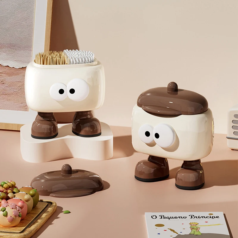 Креативный держатель Qtip с крышкой коробка для ватных тампонов дисков органайзер