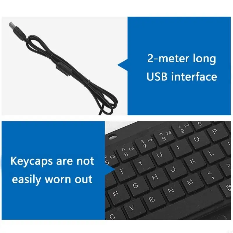 Фото 1 шт. промышленные USB-клавиатуры с сенсорной панелью и высокой долговечностью для медицинских и систем безопасности №5