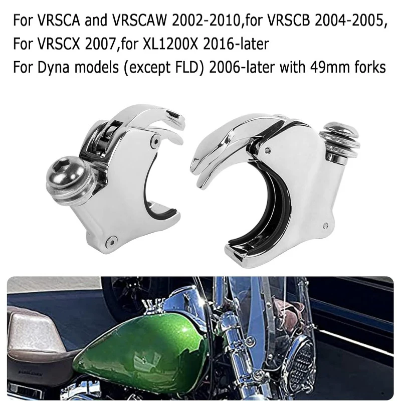 Съемные зажимы для ветрового стекла 49 мм мотоцикла Harley Street Bob Wide Glide 2002-2016