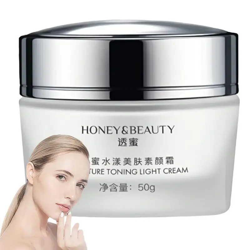

Honey & Beauty Moisture Toning Light Cream Anti Age Firming Face Cream Whitening Brightening Makeup Base Concealer Cream