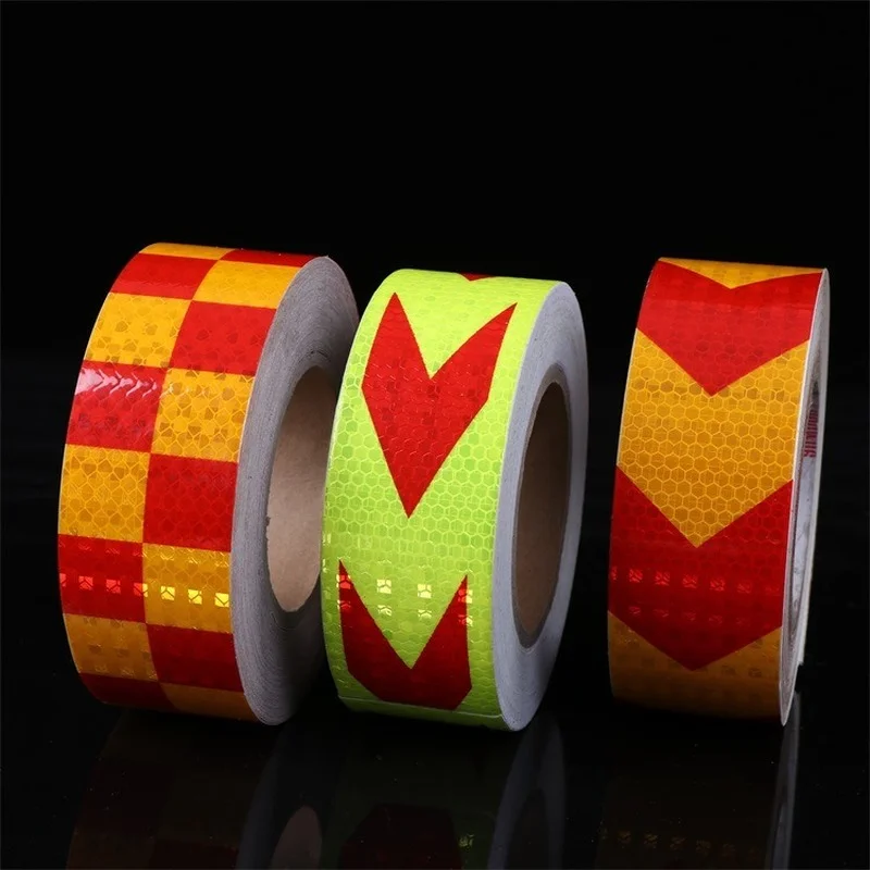 

3m*5cm Car Arrow Lattice Reflective Tape Decoration Strips Safety Mark Warning Reflectante Stickers For Car Exterior Accessories