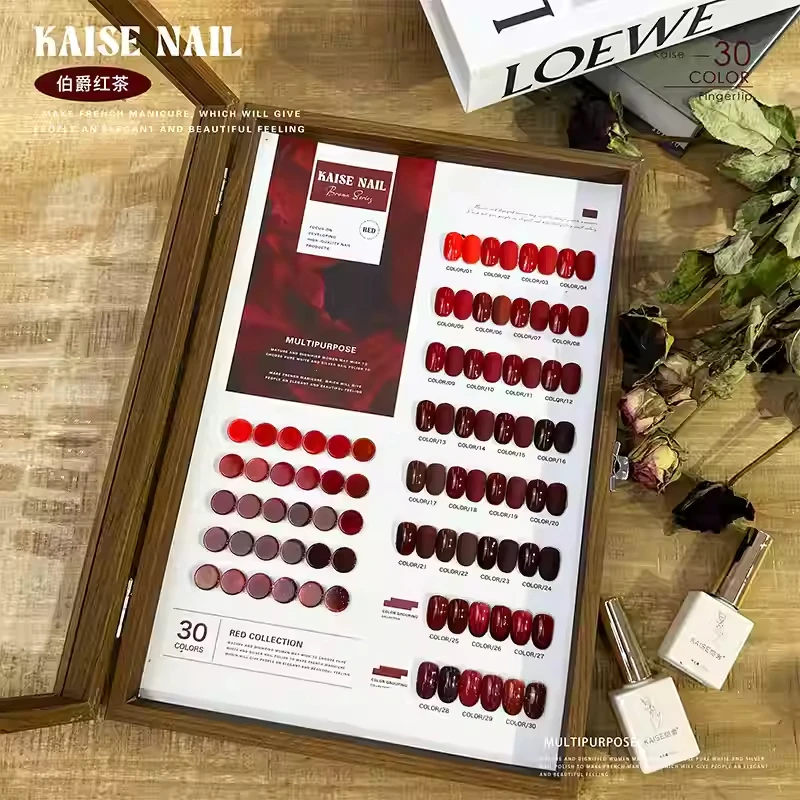 KAISE Red series 30 цветов Набор гелей для ногтей 2024 Новая профессиональная горячая