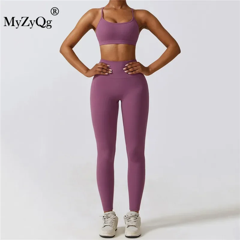 MyZyQg женский костюм из двух предметов для йоги спортивная одежда фитнеса